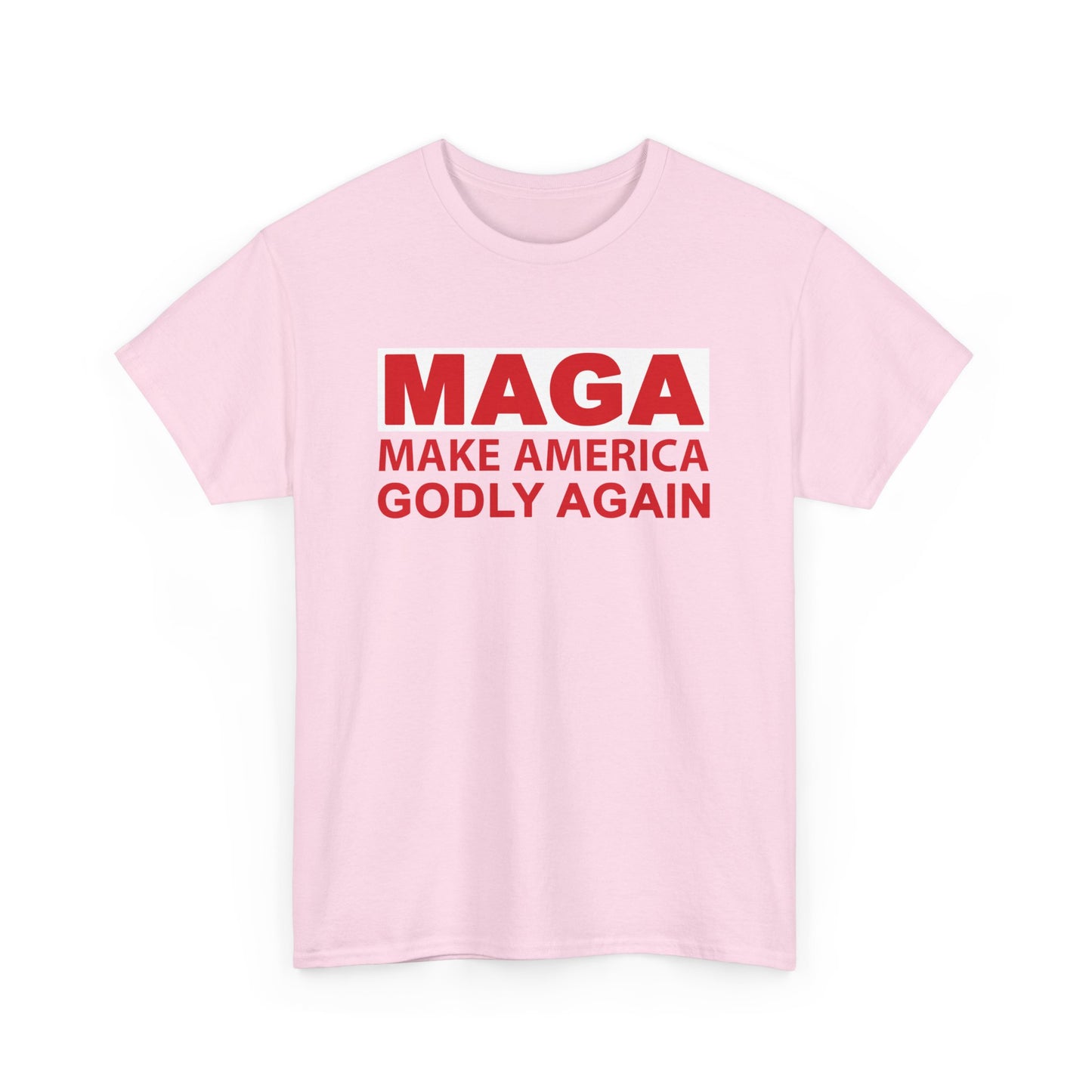 Unisex Heavy Cotton Tee - MAGA Make America Godly Again, T-Shirt, Statement Tee, Gift for Conservatives, Casual Wear