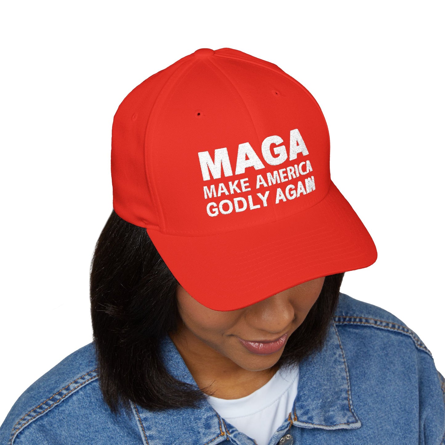 Embroidered Structured Cap - Make America Great Again Heart Cry Hat