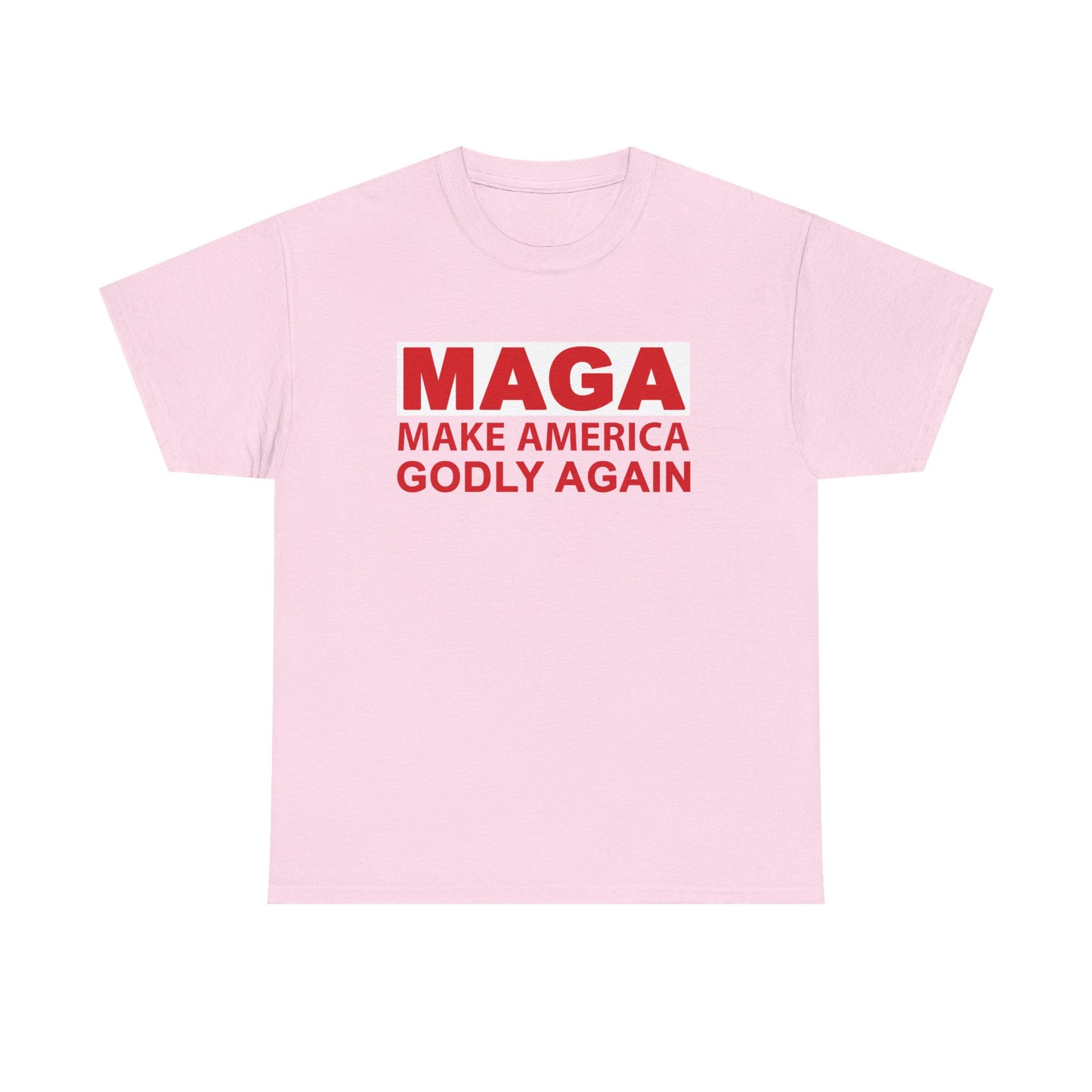 Unisex Heavy Cotton Tee - MAGA Make America Godly Again, T-Shirt, Statement Tee, Gift for Conservatives, Casual Wear